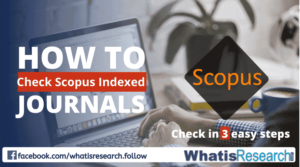 How to check Scopus indexed journals?  WhatisResearch