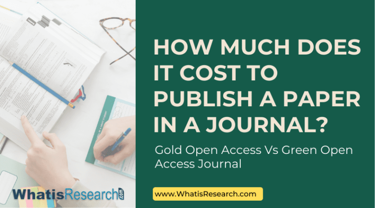 publish a research paper cost